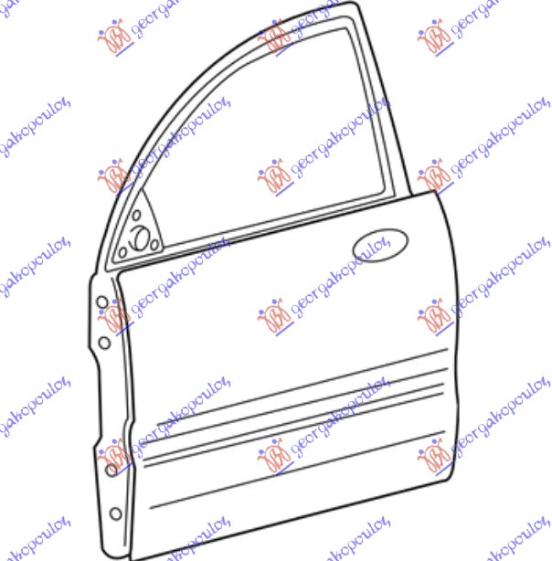 Hyundai Santa Fe Driver Door 0005 METECO